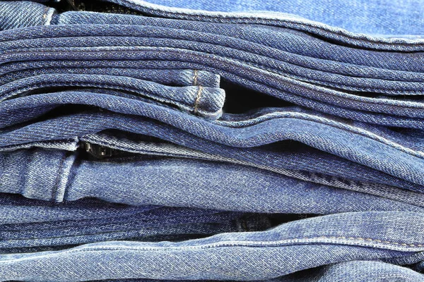 Pila Mezclilla Azul Detalle Jeans Patrón Textura Fondo Lona Mezclilla — Foto de Stock
