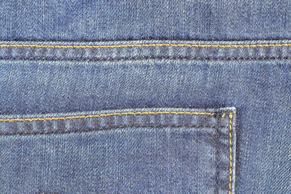 Détail Poche Arrière Jeans Denim Fond Vintage Texture Jeans Bleu — Photo