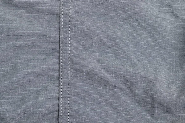 Textura Primer Plano Tela Sintética Negra Gris Textil Con Costura —  Fotos de Stock