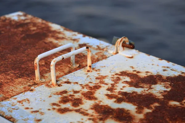 Rust of metals. Corrosion of metal. Rust and corrosion in the weld. Corrosive Rust on old iron, grunge rust texture, Rush on handle of the metal door.