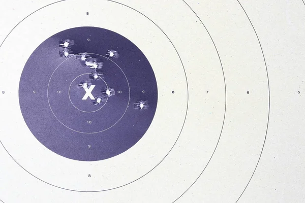 Target Gun With Bullet Holes. Classic Paper Shooting Target. Holes In Target. For Sport, Hunters, Military, Police. Sport shooting circle target accuracy bullet hole.