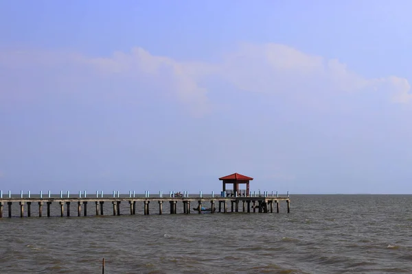 Pier Море Пристани Море Солнечным Светом — стоковое фото