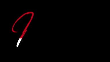 Monako renkli metin çizimi video animasyonu 4K