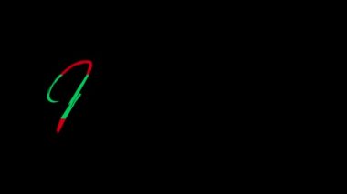 Moritanya renkli metin çizimi video animasyonu 4K