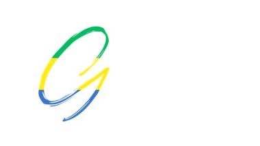 Gabon renkli metin çizimi video animasyonu 4K