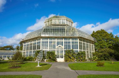 Dublin, İrlanda - 10.20.2021: Great Palm House - Glasnevin, Dublin, İrlanda 'daki Ulusal Botanik Bahçesindeki Sera