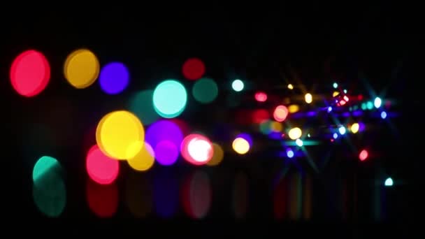 Vakantie Wazig Bokeh Achtergrond Glitter Sterren Licht Effect Feest Wazig — Stockvideo
