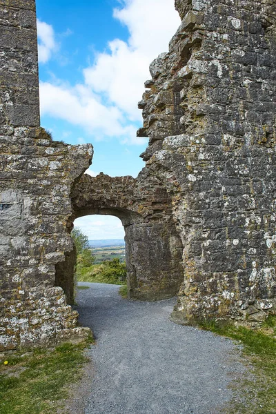 Rock Dunamase Castle Edifício Histórico Que Está Localizado Portlaoise Irlanda — Fotografia de Stock