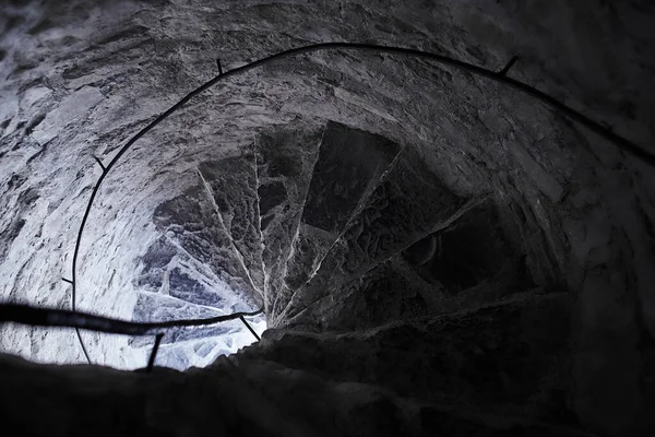 Old Circle Stairs Swords Castle Historic Building Located Swords Dublin — Stock Photo, Image