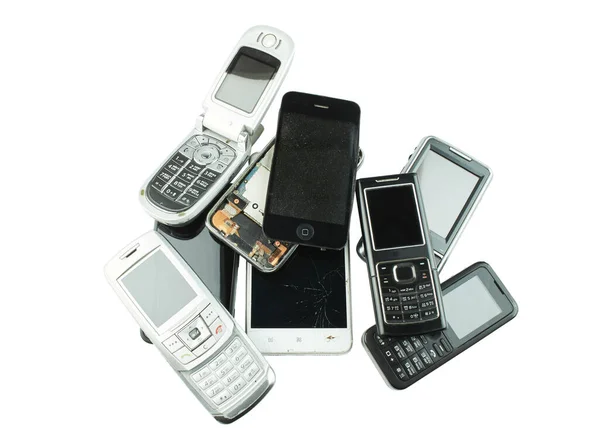 Altes Und Veraltetes Handy Isoliert Auf Weißem Hintergrund — Stockfoto
