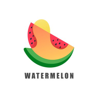 Karpuz renkli logo şablonu