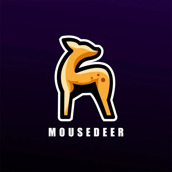 mouses deer illustration logo template