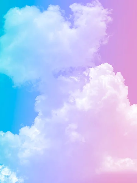 Nuvola Cielo Con Uno Sfondo Color Arcobaleno Pastello Sfondo Astratto — Foto Stock
