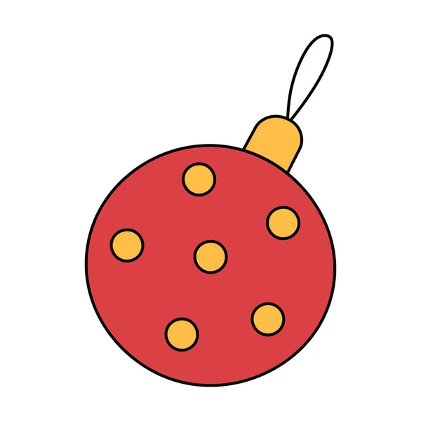 漫画風の赤いクリスマスのおもちゃ 白を基調としたベクトルイラスト — ストックベクタ