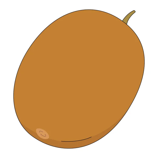 Vector Illustration Kiwi Fruit Cartoon Style Isolated White Background Source — Stock vektor