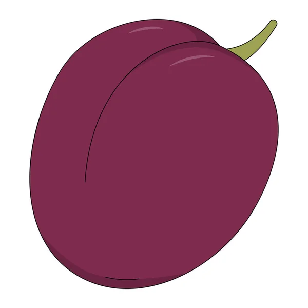 Eriğin vektör çizimi. Beyaz arkaplanda izole edilmiş çizgi film tarzında meyveler