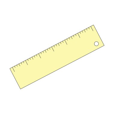 Çizgi film tarzında hükümdar. Beyaz arkaplanda vektör çizimi izole edildi. Doğruluğun sembolü. Bir kırtasiye web mağazası için tasarım ögesi