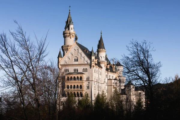 Hohenschwangau Deutschland November 2019 Schloss Neuschwanstein Klassisches Und Altes Gebäude — Stockfoto