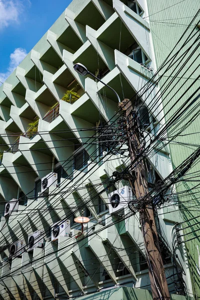 Bangkok Thailand Februari 2022 Druk Verweven Elektrische Draden Voor Groen — Stockfoto
