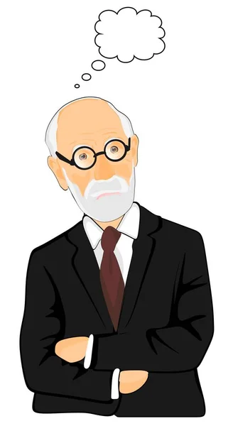 Sigmund Freud Soporte Con Señal Limpia —  Fotos de Stock
