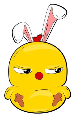 Tavşan kulaklı küçük sarı piliç