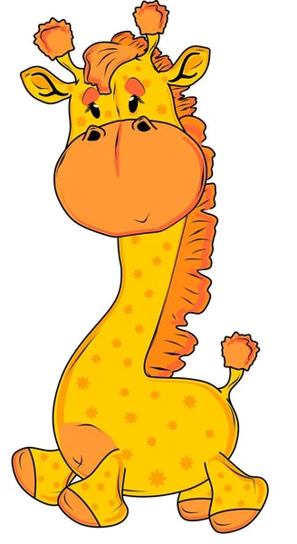 Girafa Bebê Fundo Branco — Fotografia de Stock