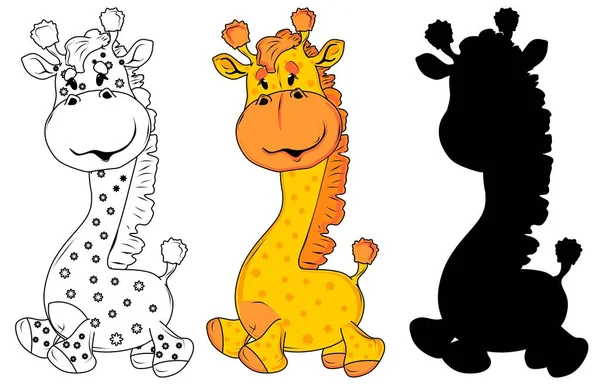 Set Von Drei Cutes Giraffe — Stockfoto