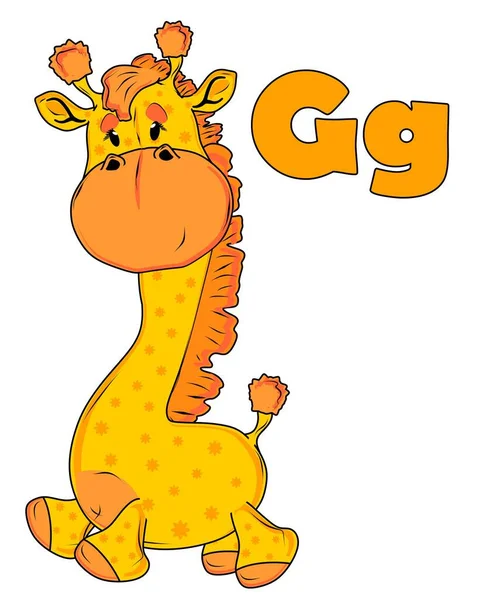 Alphabet Cute Giraffe — Stock Photo, Image