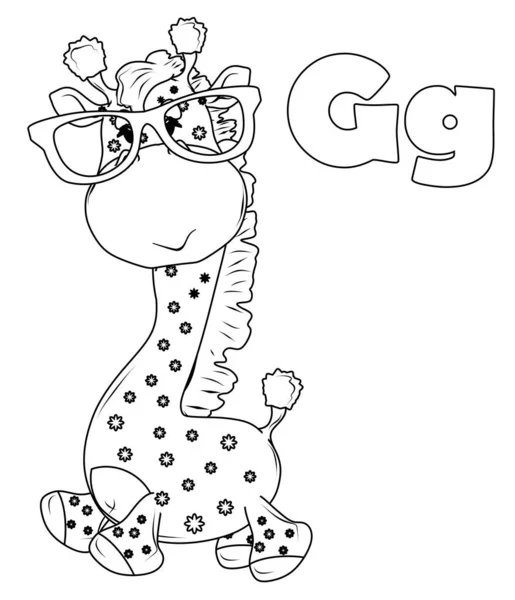 Kleurstof Giraffe Letters — Stockfoto