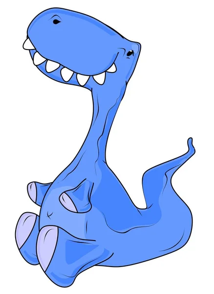 Büyük Dişli Mavi Dino — Stok fotoğraf