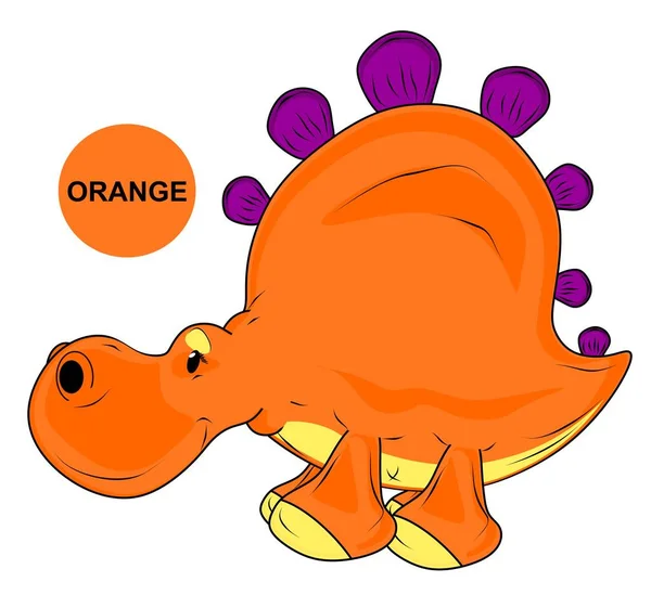 Orangefarbener Dino Hat Orangefarbene Farbe — Stockfoto