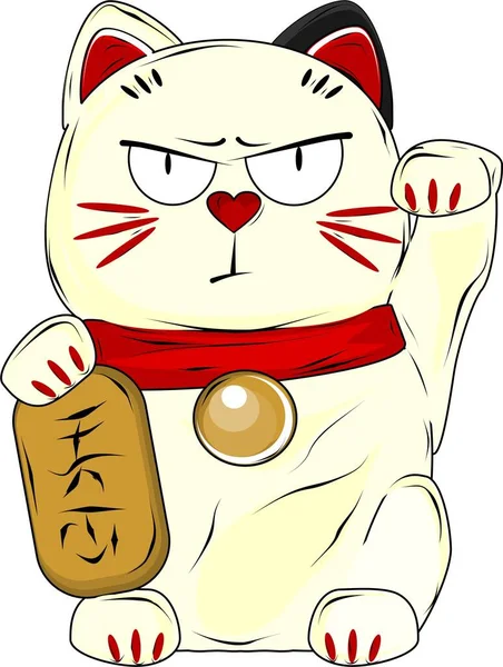 Gato Maneki Neko Zangado Mal — Fotografia de Stock