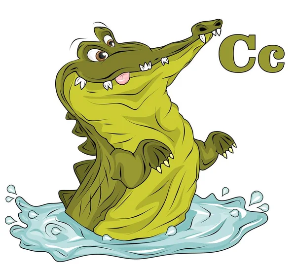 Letra Para Crocodilo — Fotografia de Stock