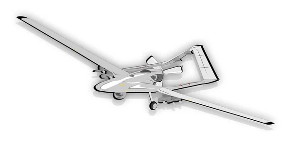 Drone Cinza Com Sua Sombra — Fotografia de Stock