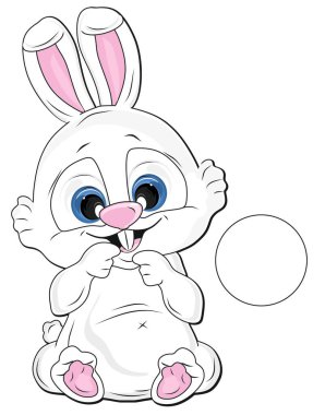 Beyaz tavşanın beyaz bir rengi var.