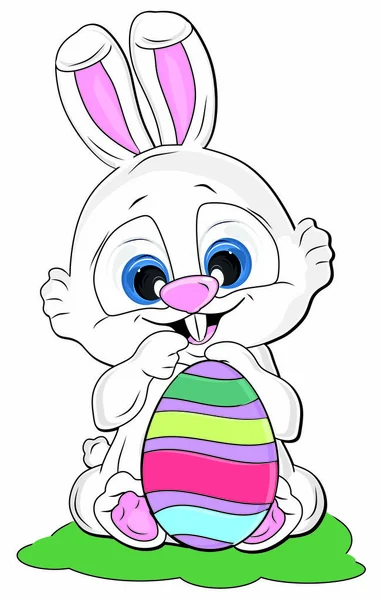 Easter Bunny Large Easter Egg — Φωτογραφία Αρχείου
