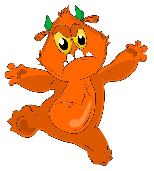 Evil Orange Monster Big Tetth — Stock Photo, Image