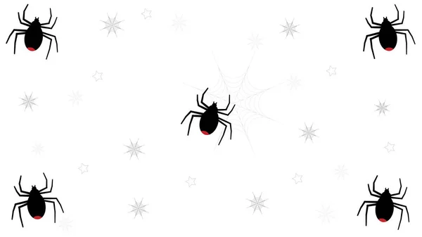 Καλή Halloween Αράχνη Χωρίς Ραφή Λευκό Φόντο — Φωτογραφία Αρχείου