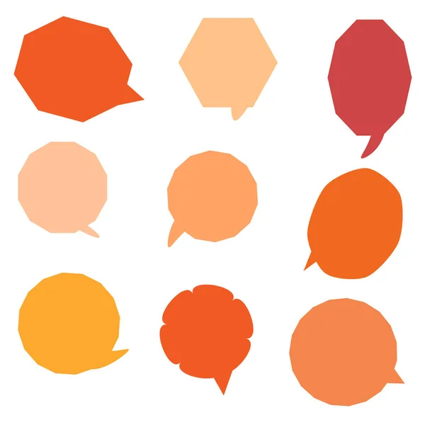 Set Van Spraakbellen Frame Talk Chat Box Dialoog Hoewel Ballon — Stockfoto