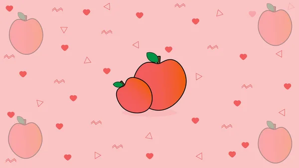 Peach Pattern Pink Background — Stock Photo, Image