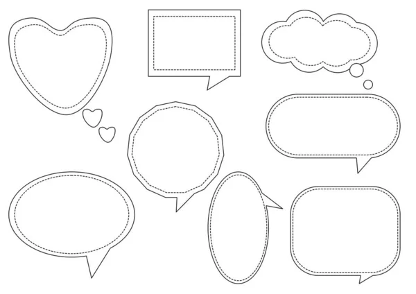 Collection Blank Speaking Box Speech Bubbles Frame Talk Chat Box — 图库矢量图片