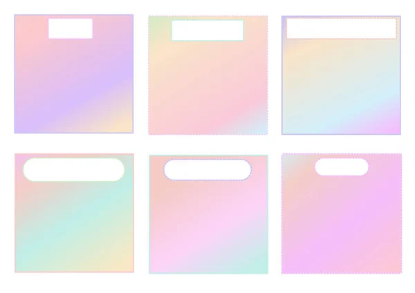 Collection Cute Gradient Pastel Memo Paper Paper Note Note Reminder — Stock Photo, Image