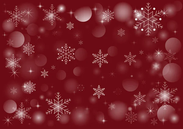 Winterachtergrond Met Sneeuwvlokken Bokeh Rode Achtergrond Perfect Voor Behang Achtergrond — Stockfoto