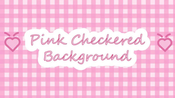 Pink Checkered Pattern Background Perfect Wallpaper Backdrop Postcard Background Your — Stock Vector