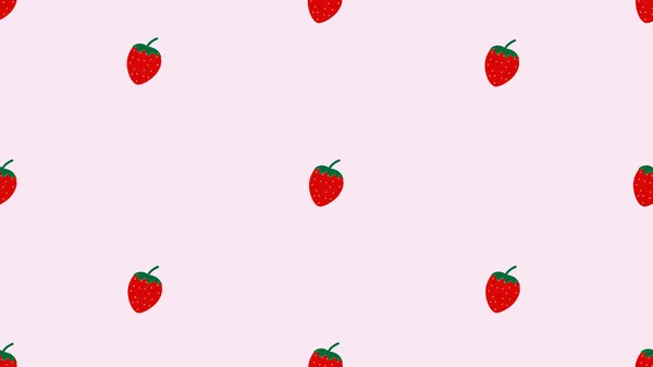 Strawberry Pattern Background Fruit Pattern Background Perfect Wallpaper Backdrop Postcard — Stock Vector