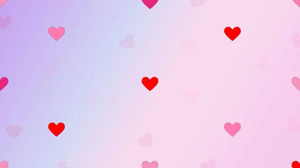 Herzmuster Auf Pastellfarbenem Hintergrund Liebe Zum Valentinstag Perfekt Für Tapete — Stockfoto
