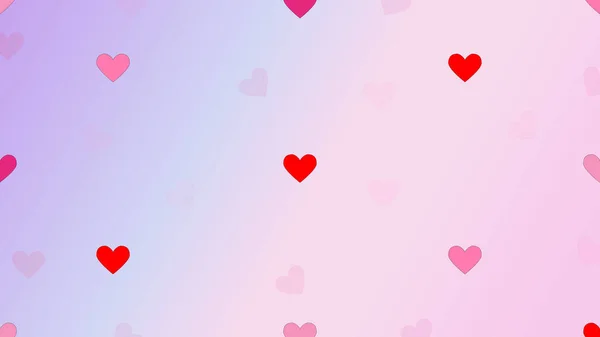 Motif Coeur Sur Fond Dégradé Pastel Amour Pour Saint Valentin — Image vectorielle