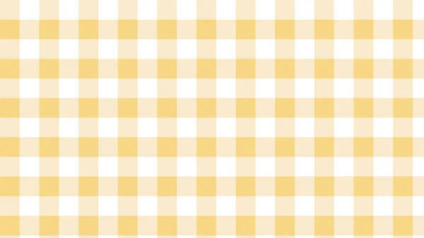 Yellow Tartan Plaid Gingham Checkered Pattern Background Perfect Wallpaper Backdrop — Stock Vector