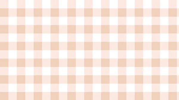 可爱的褐色格子花 格子图案背景 完美的墙纸 明信片 — 图库矢量图片