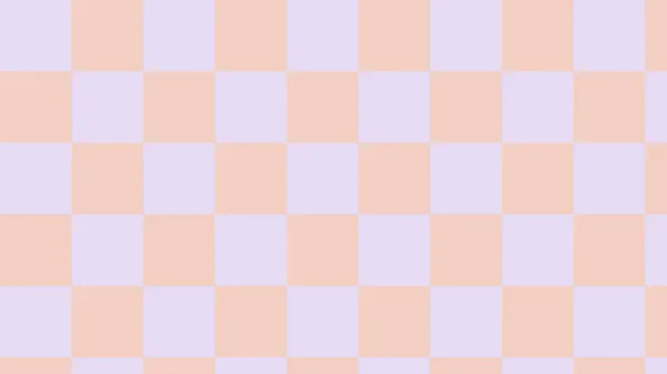 紫色和橙色格子 格子花图案背景 完美墙纸 明信片 — 图库矢量图片